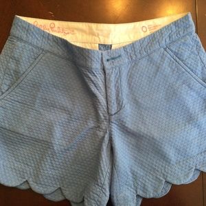 Euc Lilly pulitzer bay blue buttercup shorts size 0